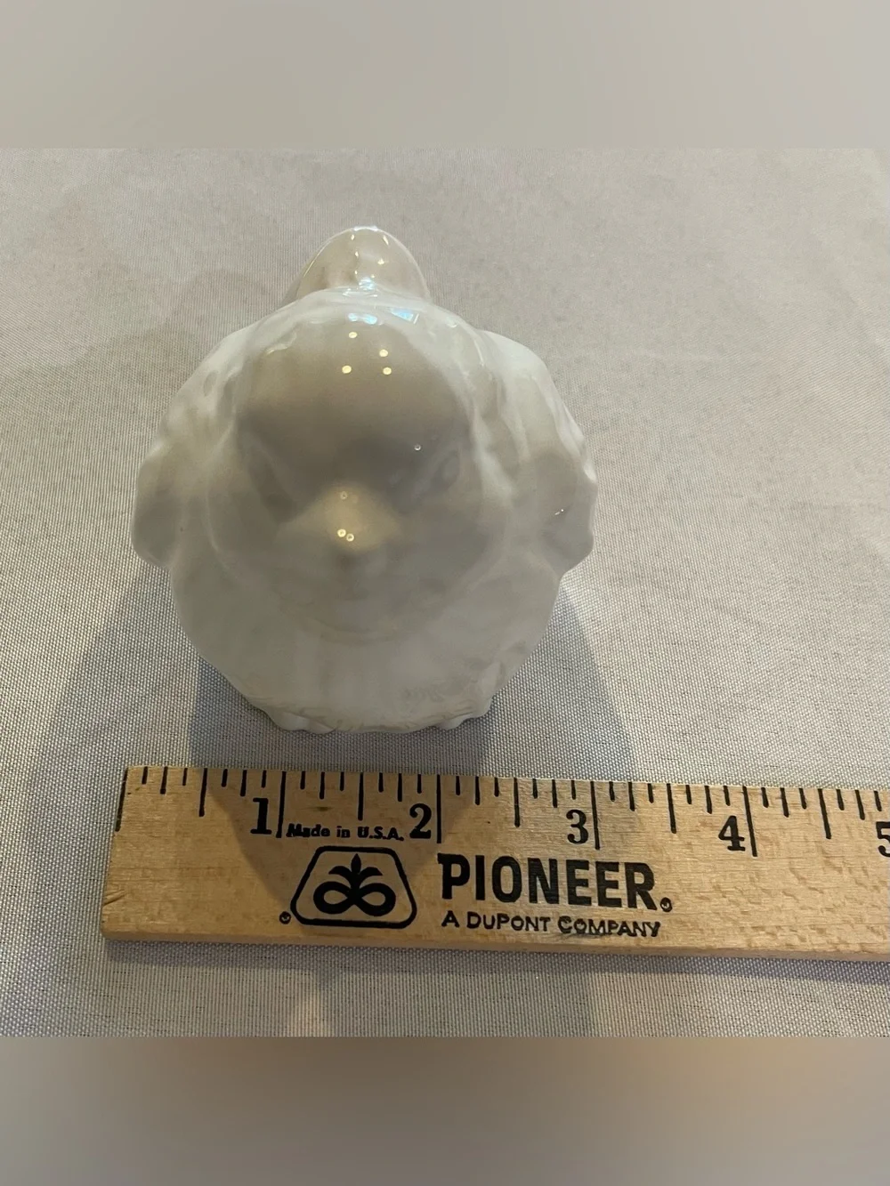 White Ceramic Bird Figurine Small Sparrow Cottage Farmhouse Shelf Decor